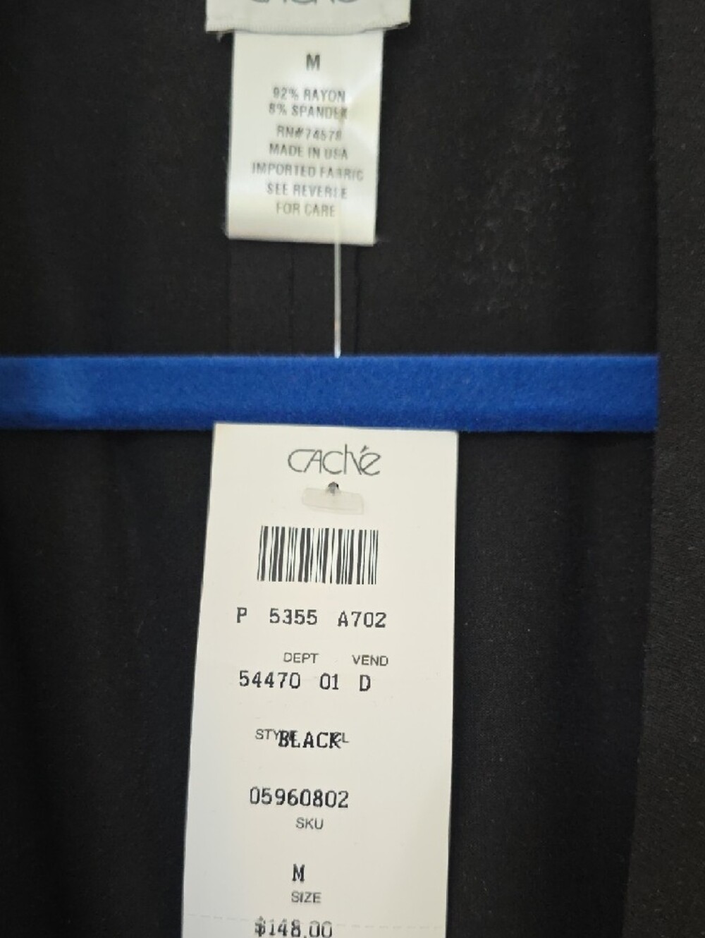 Cache Black Sleeveless Draped Midi Dress with Gold Accent - Picture 2 of 3